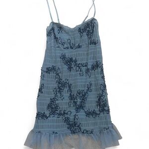 Urban Outfitters Elegant Blue Lace Slip Dress